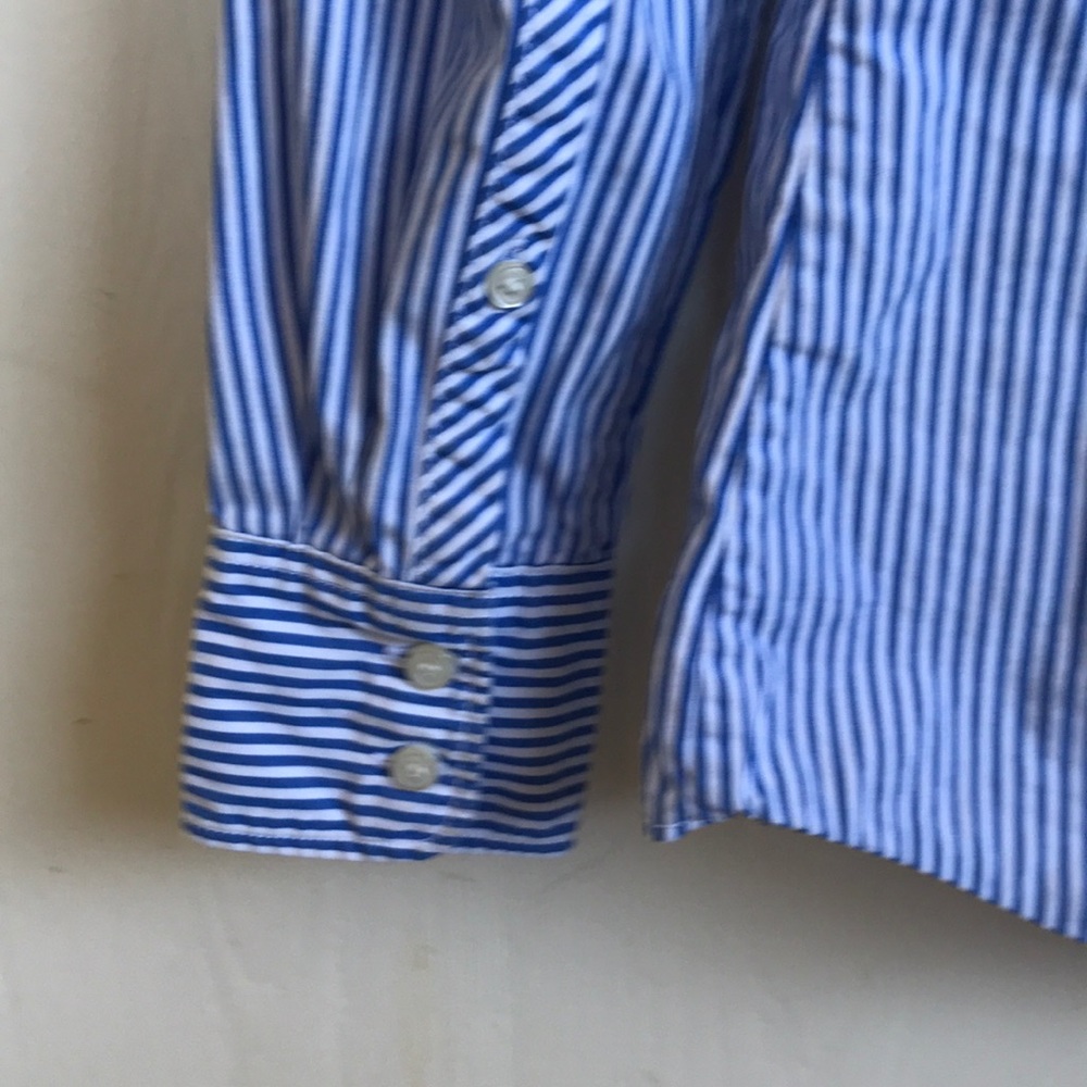 Button Down Vertical Striped Shirt - image 4